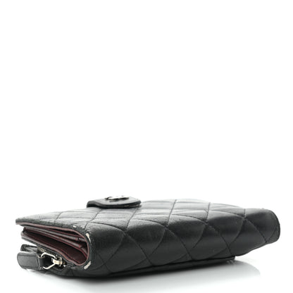 Chanel Lambskin Quilted Zipped Pocket Wallet Black 4 of 12