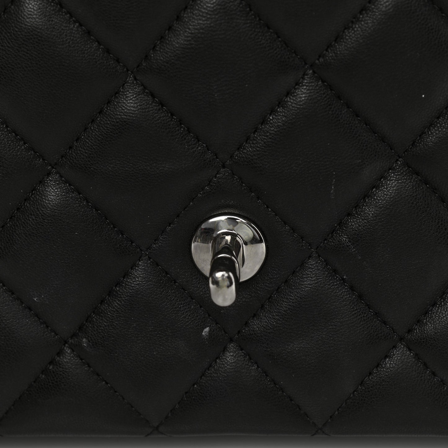 Lambskin Quilted Maxi Double Flap Black