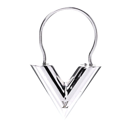 Louis Vuitton Essential V Hoop Earrings Silver 4 of 4
