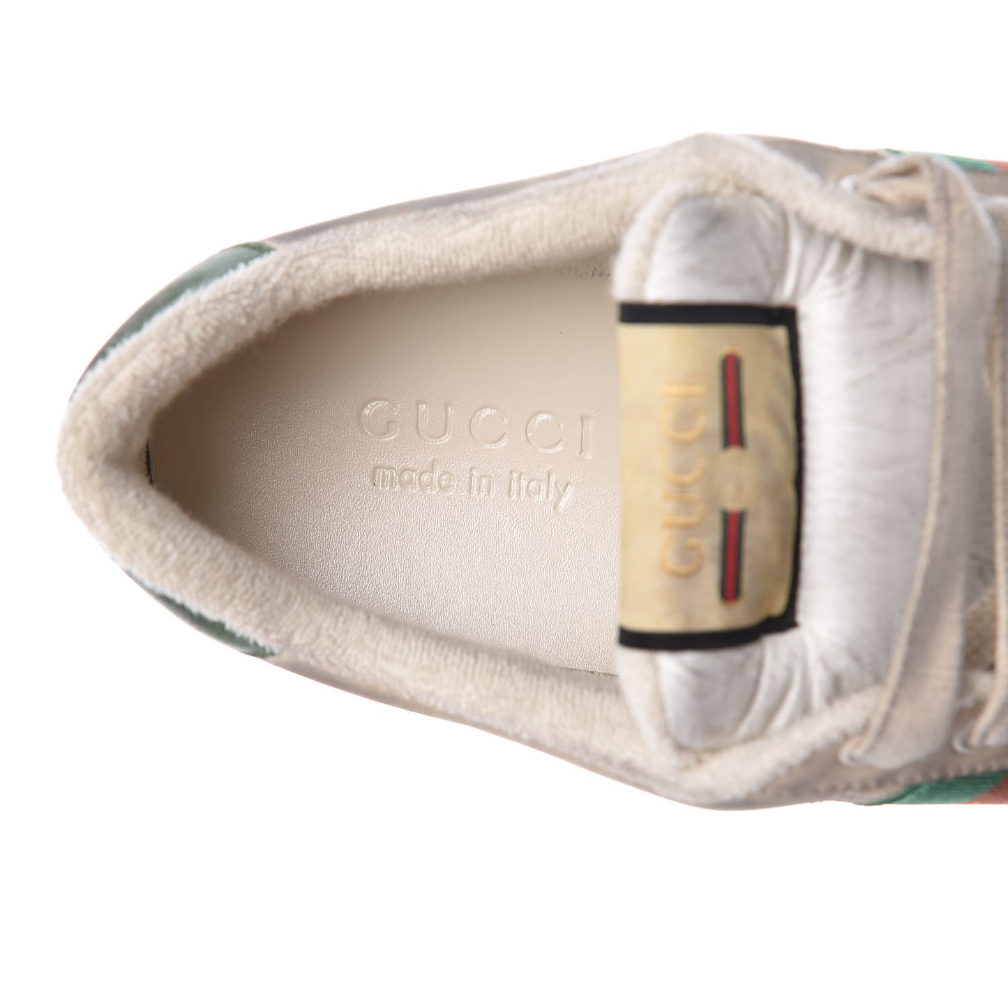GG Monogram Nubuck Web Mens Screener Sneakers 9 New Sand Dusty Milk Vintage Green