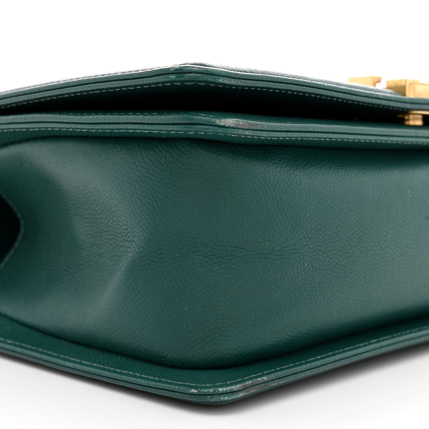 Chanel Caviar Quilted Medium Boy Flap Dark Green 9 of 13