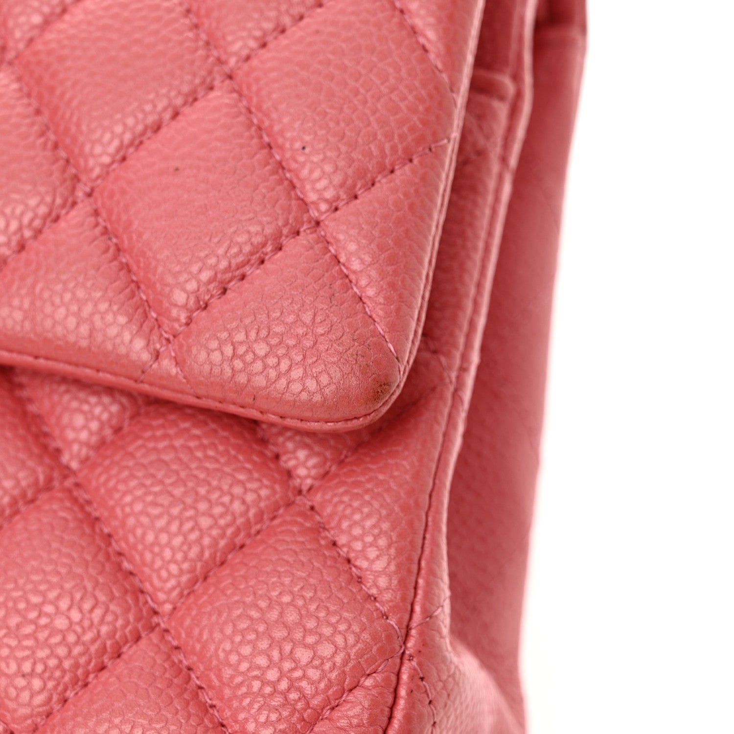 Chanel Iridescent Caviar Quilted Medium Double Flap Dark Pink 15 of 16