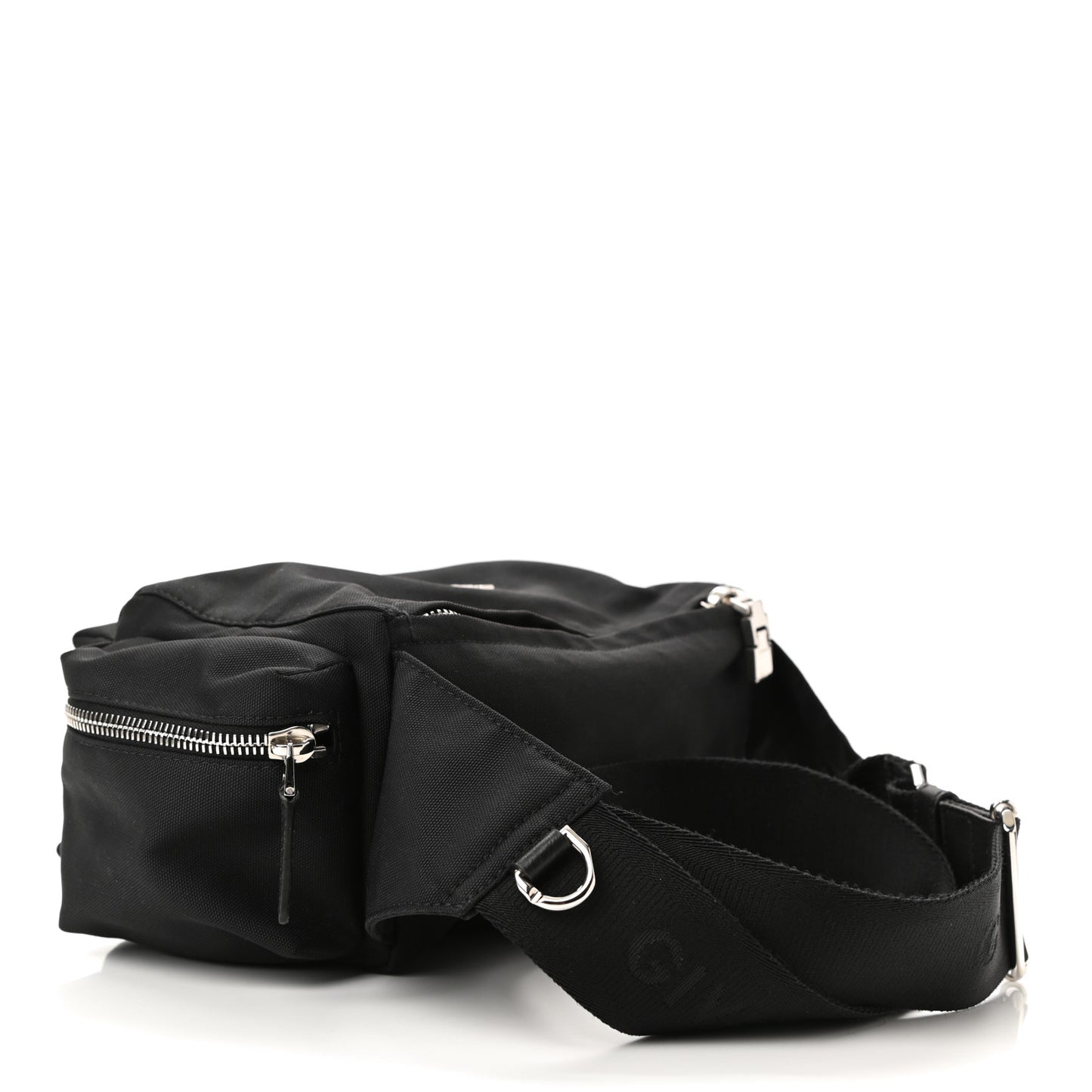 Nylon Pandora Multipocket Bum Bag Black