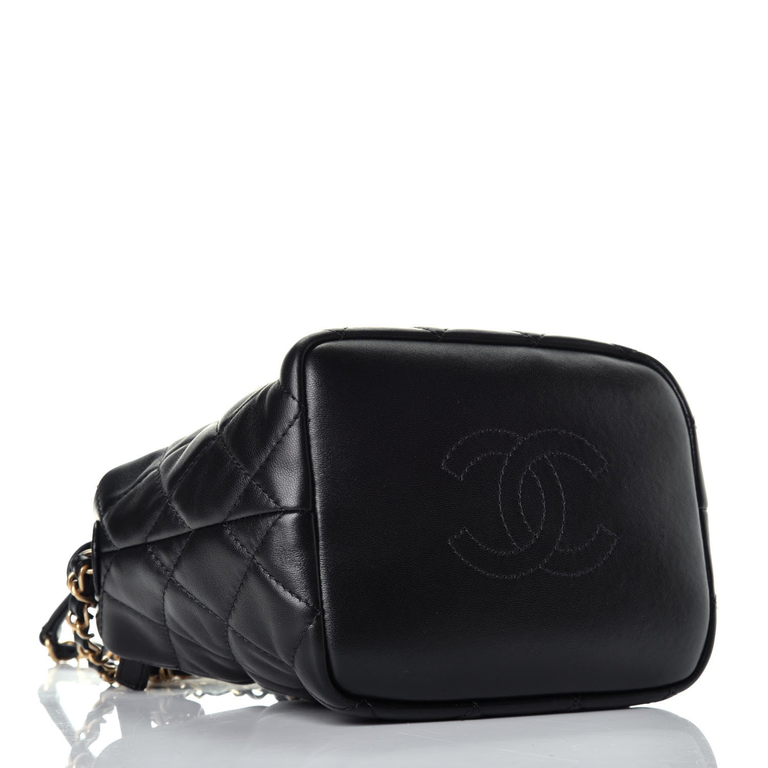 Chanel Lambskin Quilted Small Perfect Meeting Hobo Black 9 of 11