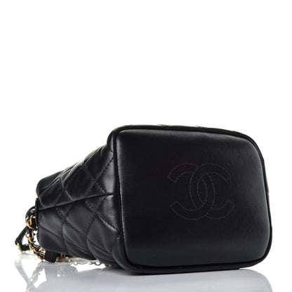 Chanel Lambskin Quilted Small Perfect Meeting Hobo Black 9 of 11