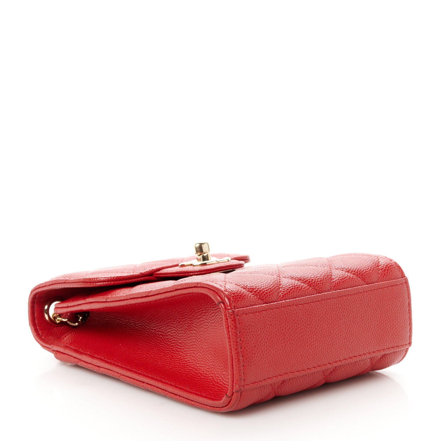 Chanel Caviar Quilted Classic Phone Holder Red 4 of 12