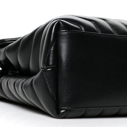 Saint Laurent Calfskin Y Quilted Monogram Medium Loulou Chain Satchel Black 10 of 11