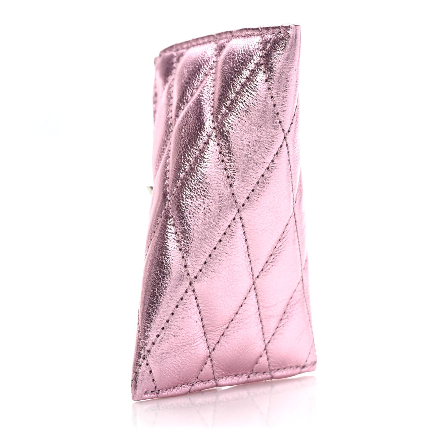 Metallic Calfskin Berlingo Bag Charm New Azalea