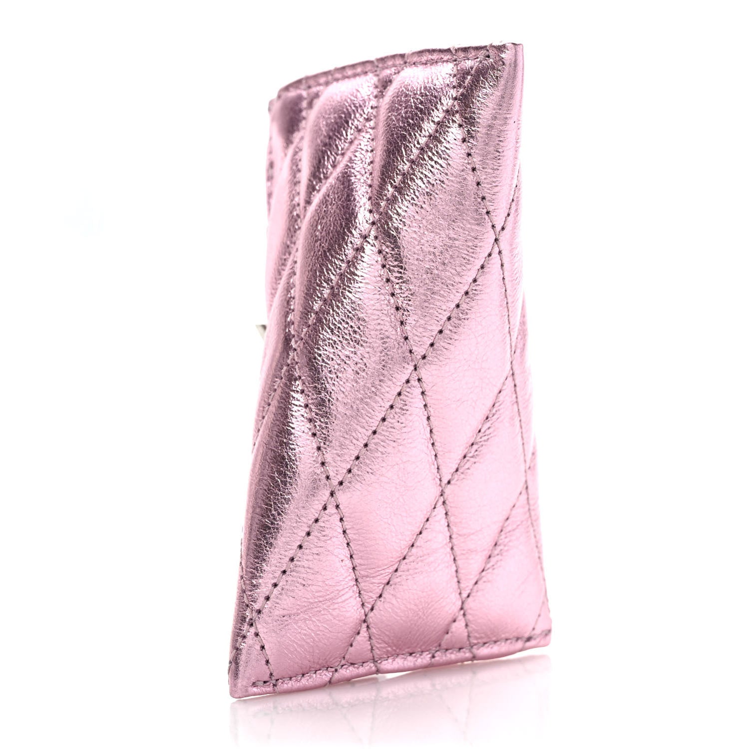 Saint Laurent Metallic Calfskin Berlingo Bag Charm New Azalea 3 of 6