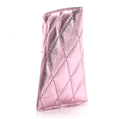Saint Laurent Metallic Calfskin Berlingo Bag Charm New Azalea 3 of 6