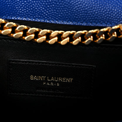 Saint Laurent Grain De Poudre Medium Classic Monogram Kate Satchel Flash Blue 6 of 12