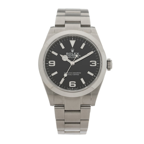 Stainless Steel 40mm Oyster Perpetual Explorer Watch Black 224270