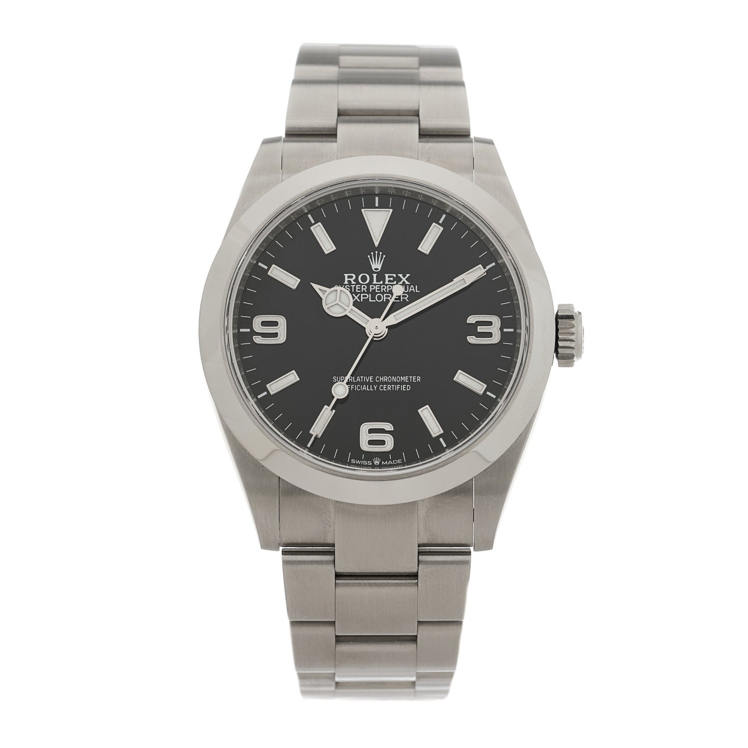 Rolex Stainless Steel 40mm Oyster Perpetual Explorer Watch Black 224270 1 of 5