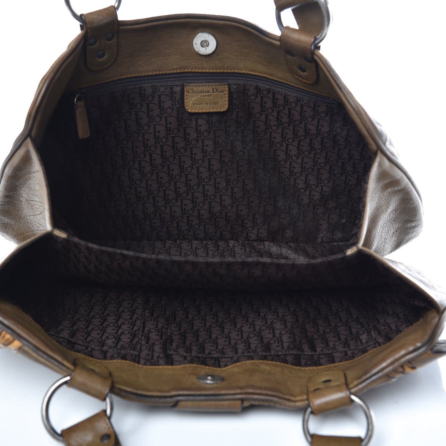 Calfskin Medium Gaucho Double Saddle Bag Green