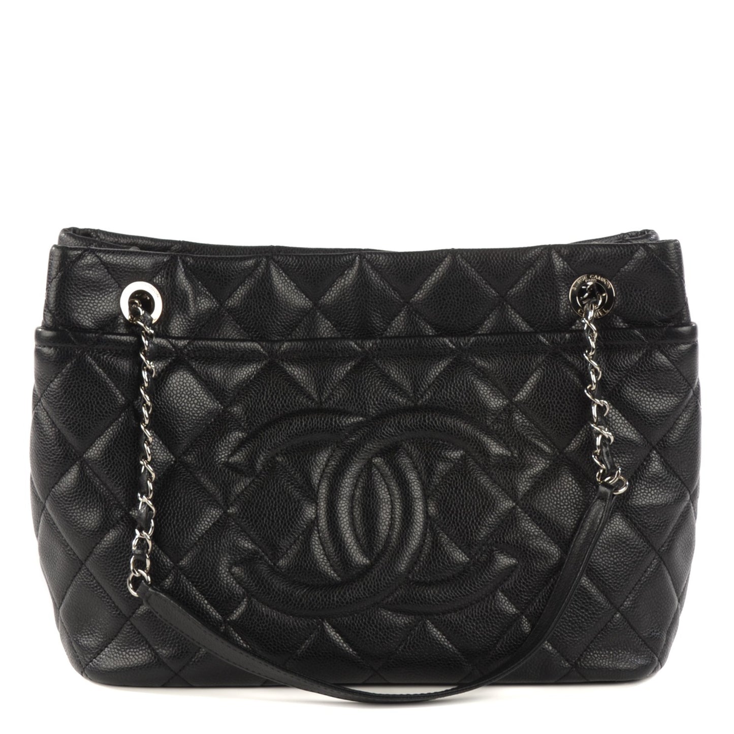 Caviar Quilted CC Timeless Soft Tote Black