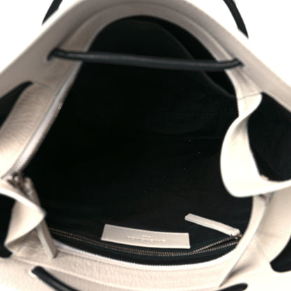 Balenciaga Calfskin Medium Logo North South Shopping Tote White 5 of 10