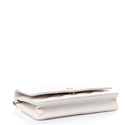 Chanel Caviar Quilted Wallet On Chain WOC White 3 of 4