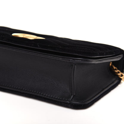 Gucci Velvet Matelasse GG Marmont Mini Bag Black 7 of 13