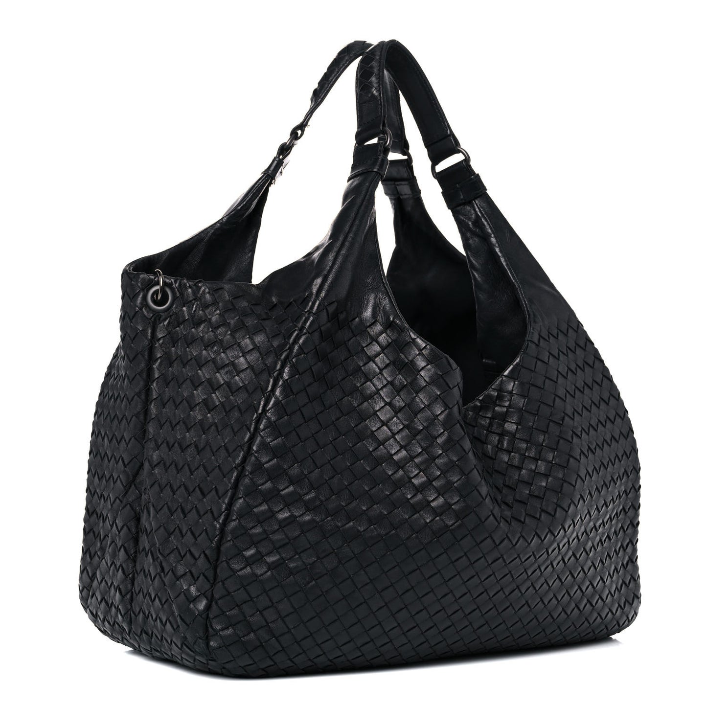 Nappa Intrecciato Medium Campana Black