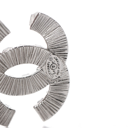 Chanel Baguette Crystal CC Drop Earrings Silver 4 of 4