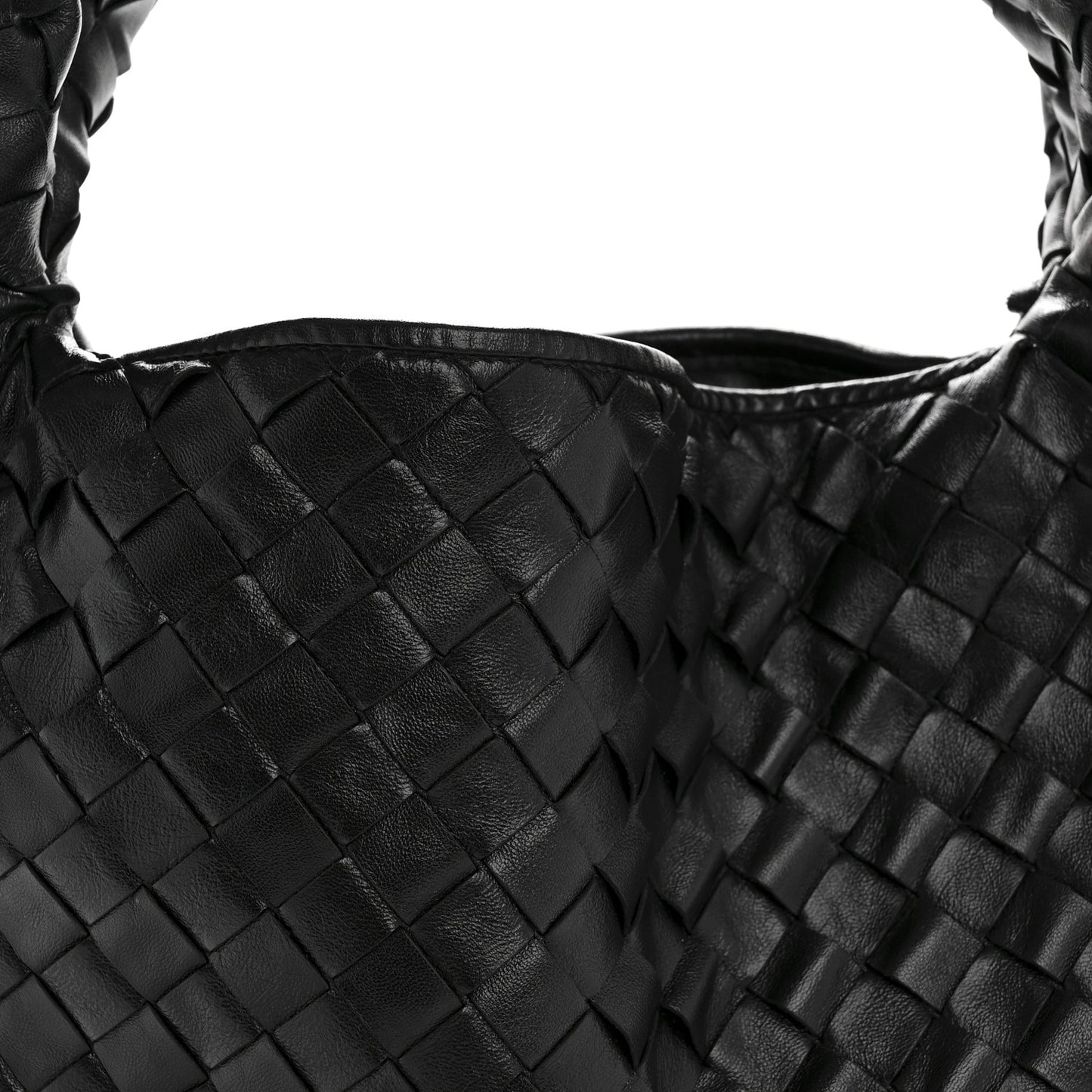 Calfskin Intrecciato Small Hop Black