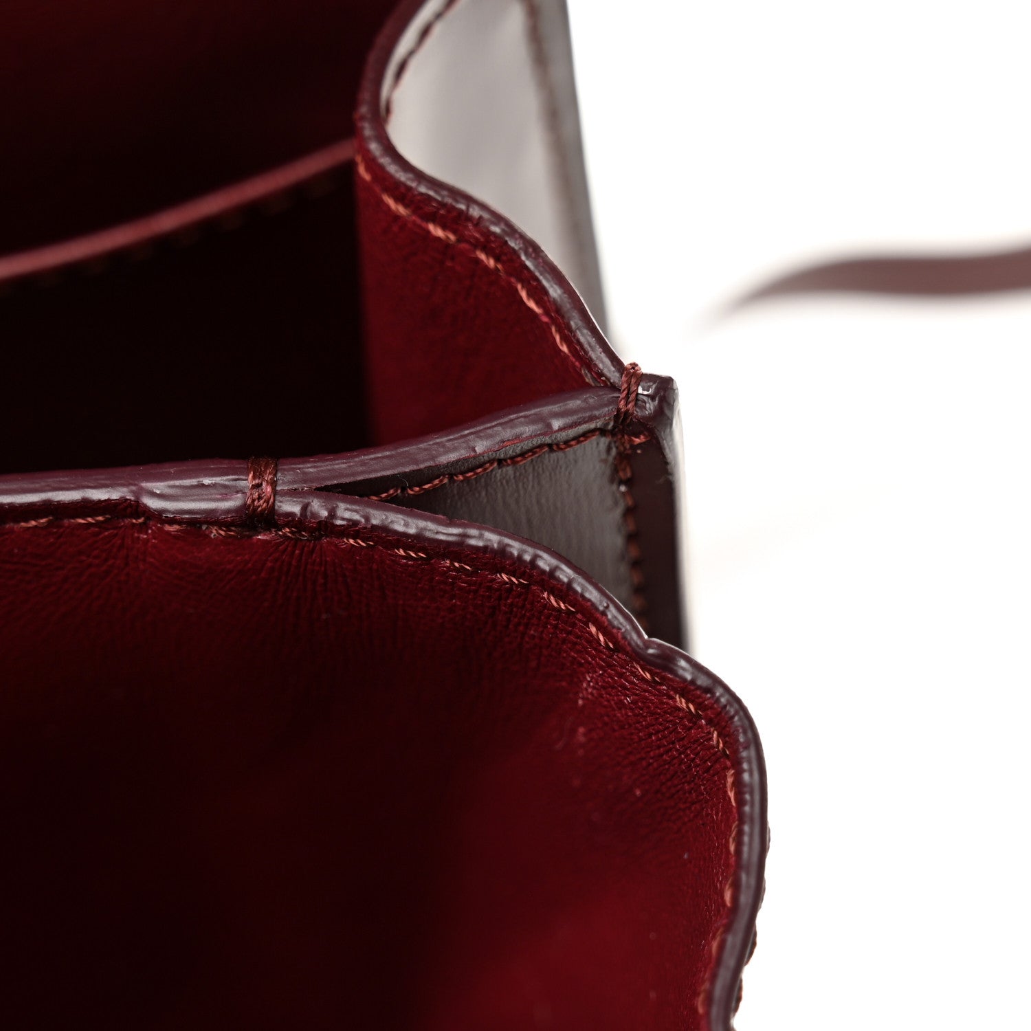 Celine Box Calfskin Teen Classic Box Flap Bag Burgundy 10 of 11