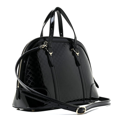 Gucci Patent Microguccissima Small Nice Top Handle Dome Bag Black 3 of 18