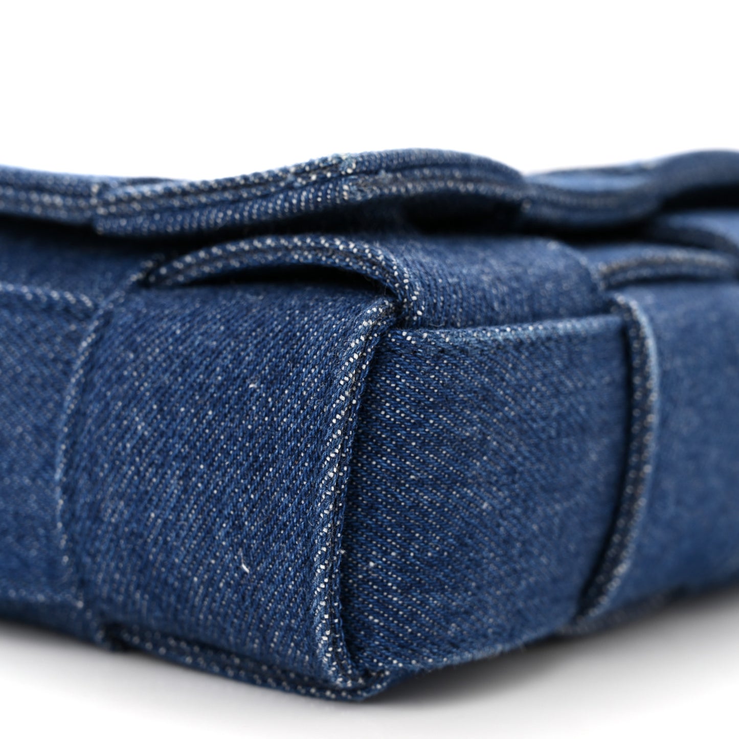 Denim Maxi Intrecciato Cassette Crossbody Bag Indigo