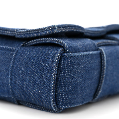 Bottega Veneta Denim Maxi Intrecciato Cassette Crossbody Bag Indigo 9 of 10