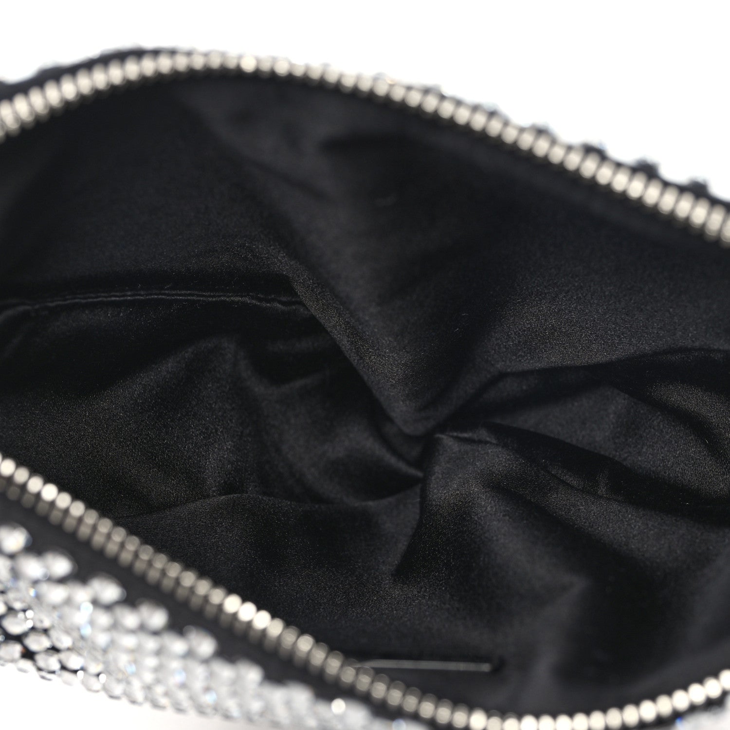 Prada Satin Crystal Triangle Pouch Cristal 5 of 9