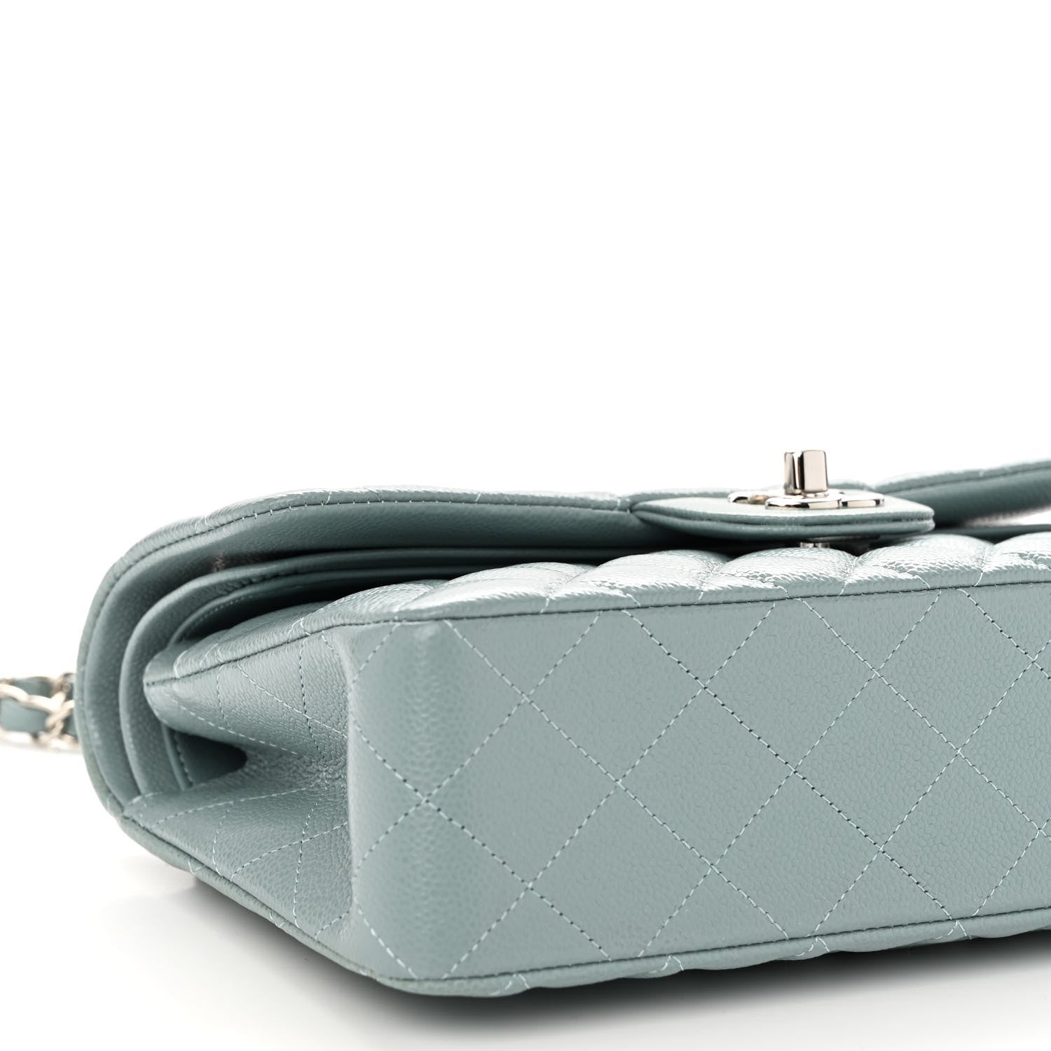 Chanel Caviar Quilted Small Double Flap Light Blue 9 of 10