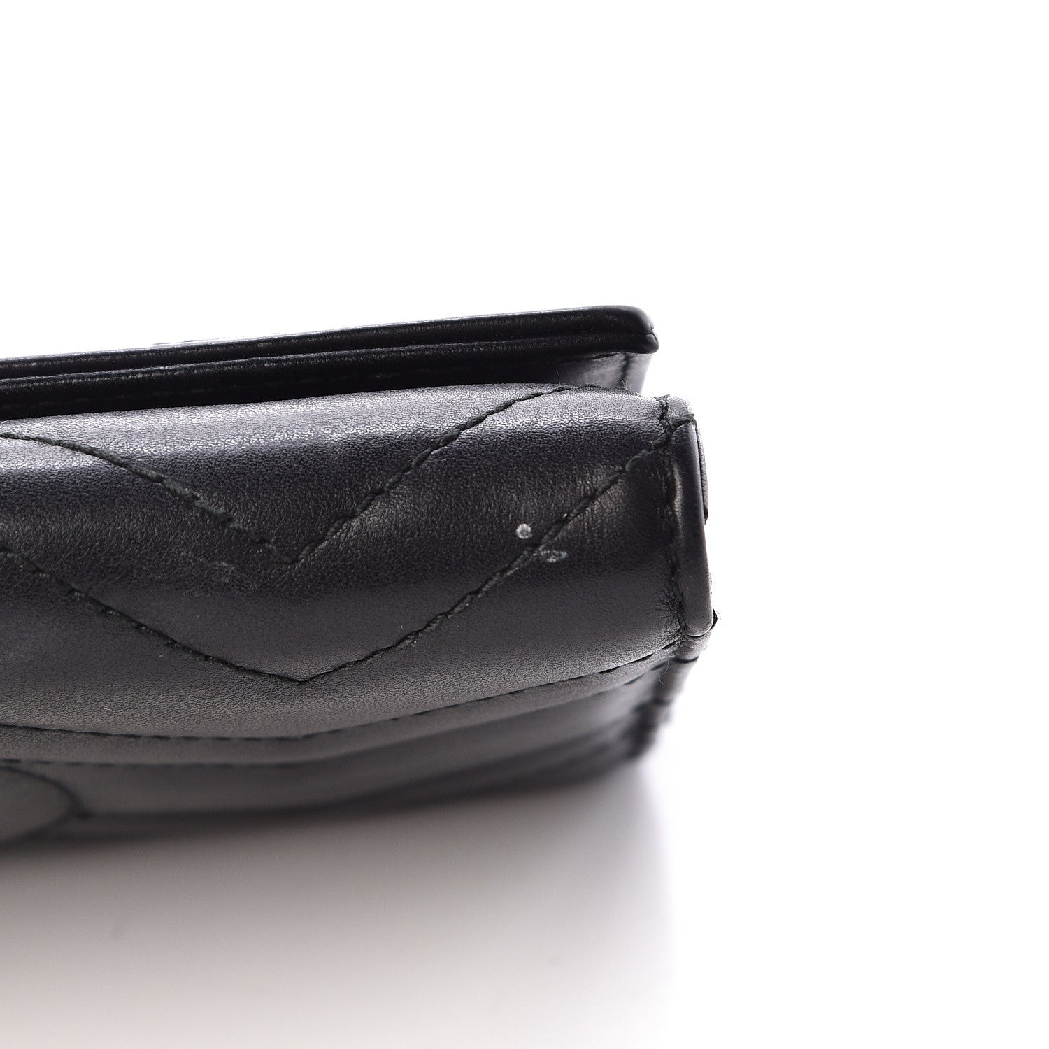 Gucci Calfskin Matelasse GG Marmont Continental Wallet Black 8 of 11