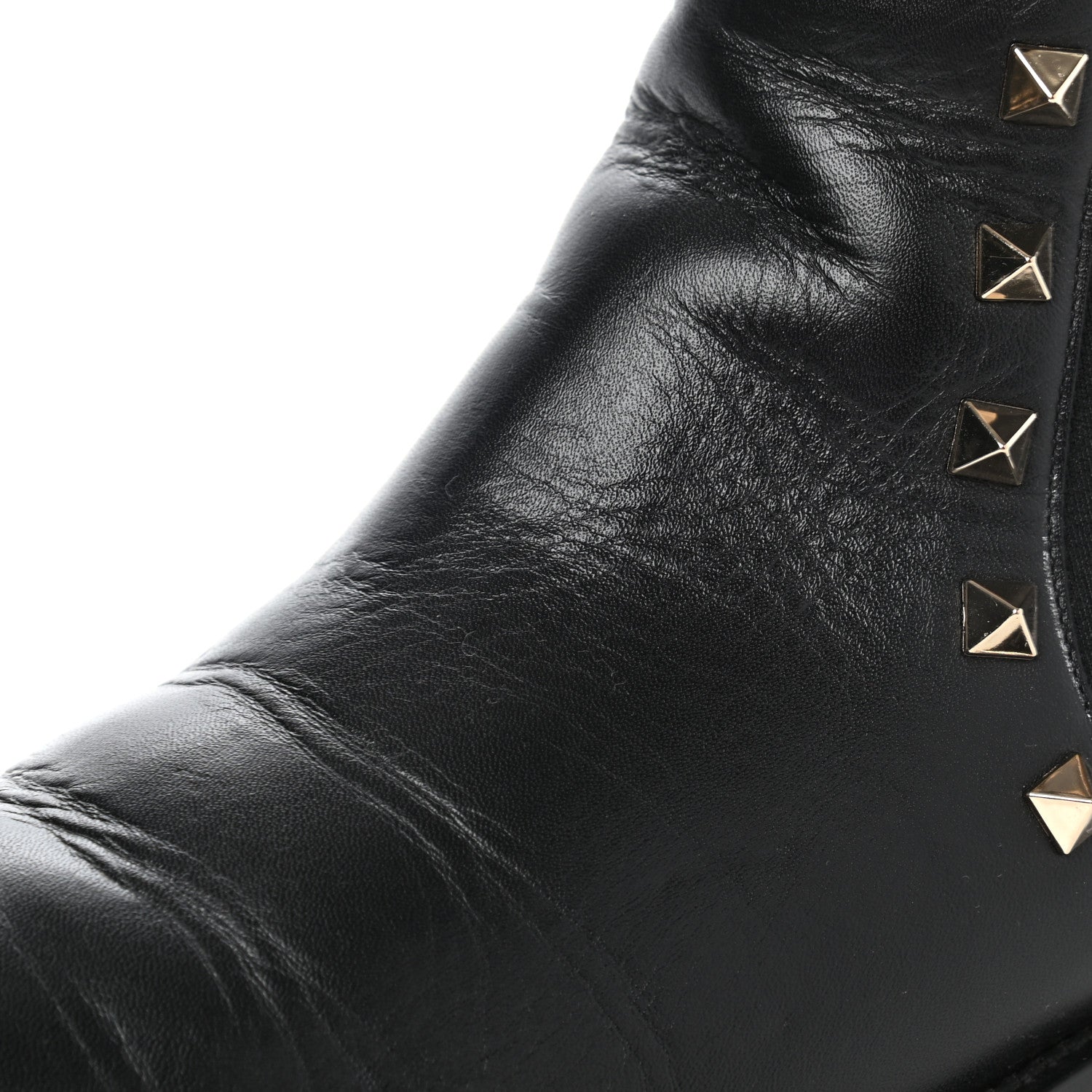 Valentino Garavani Calfskin Rockstud Beatle Chelsea 20mm Ankle Boots 39 Black 9 of 12