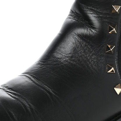 Valentino Garavani Calfskin Rockstud Beatle Chelsea 20mm Ankle Boots 39 Black 9 of 12