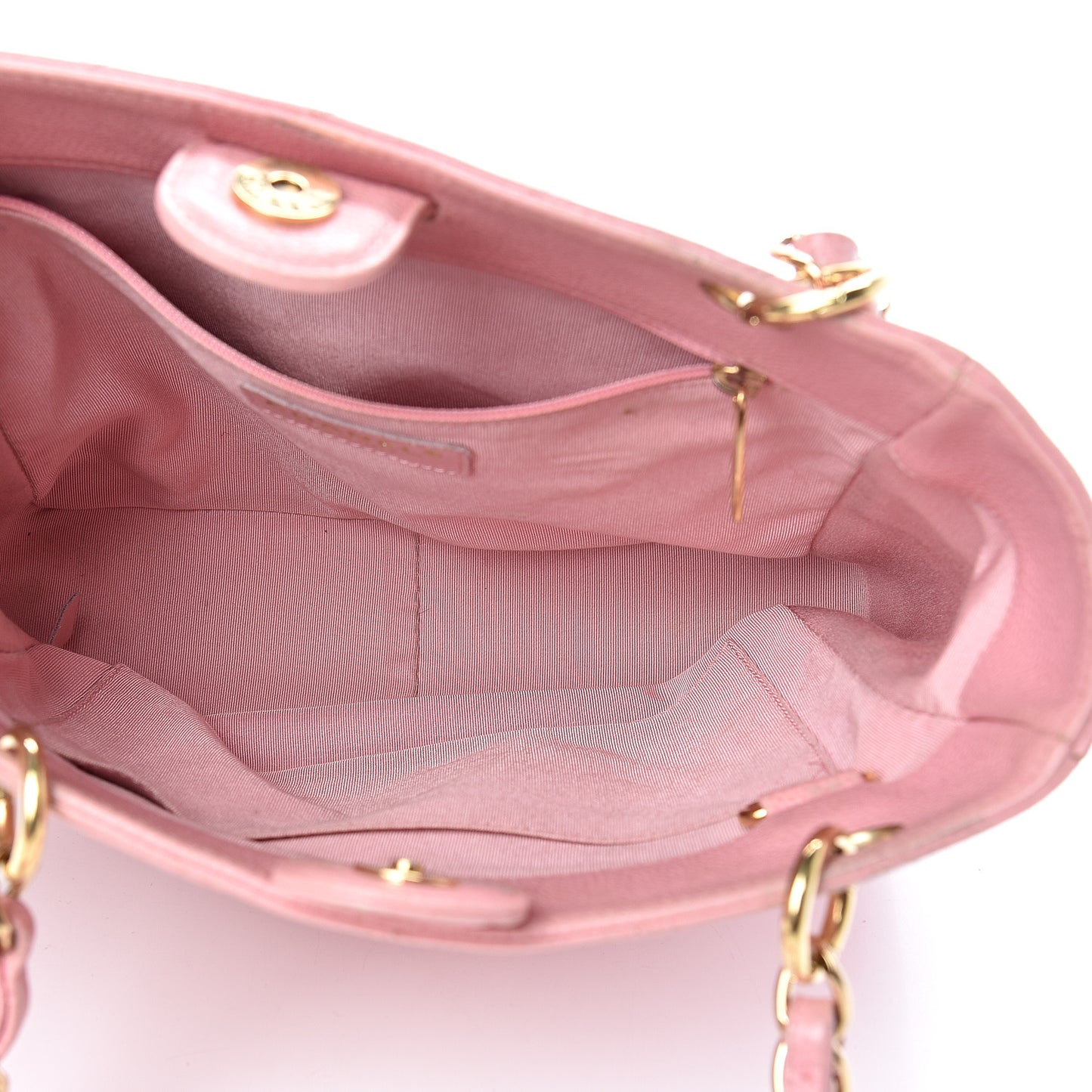 Caviar Quilted Petit Shopping Tote PST Pink