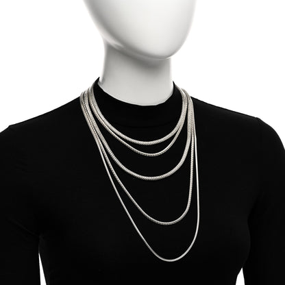John Hardy Sterling Silver Classic Chain Multi Row Necklace 2 of 6