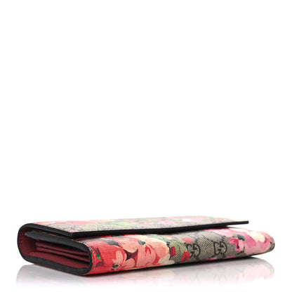Gucci GG Supreme Monogram Blooms Continental Wallet Beige Multicolor Dry Rose 4 of 10