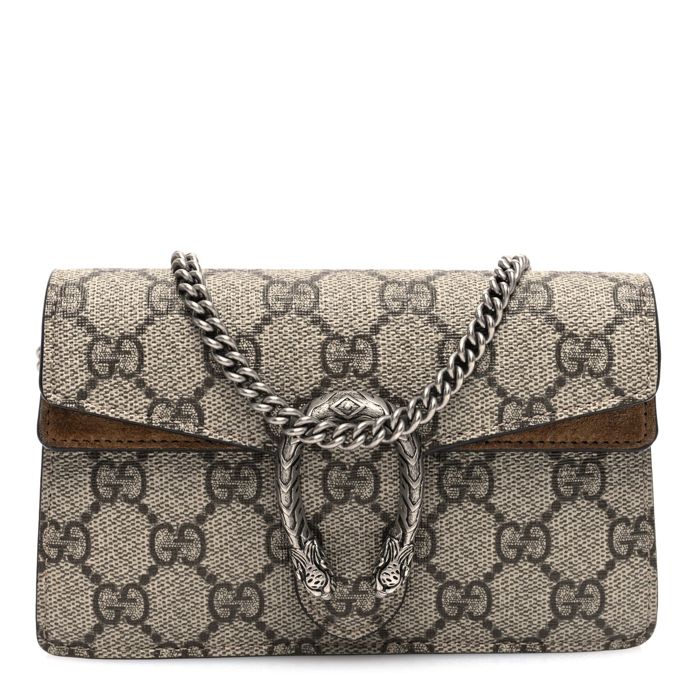 GG Supreme Monogram Super Mini Dionysus Shoulder Bag Taupe