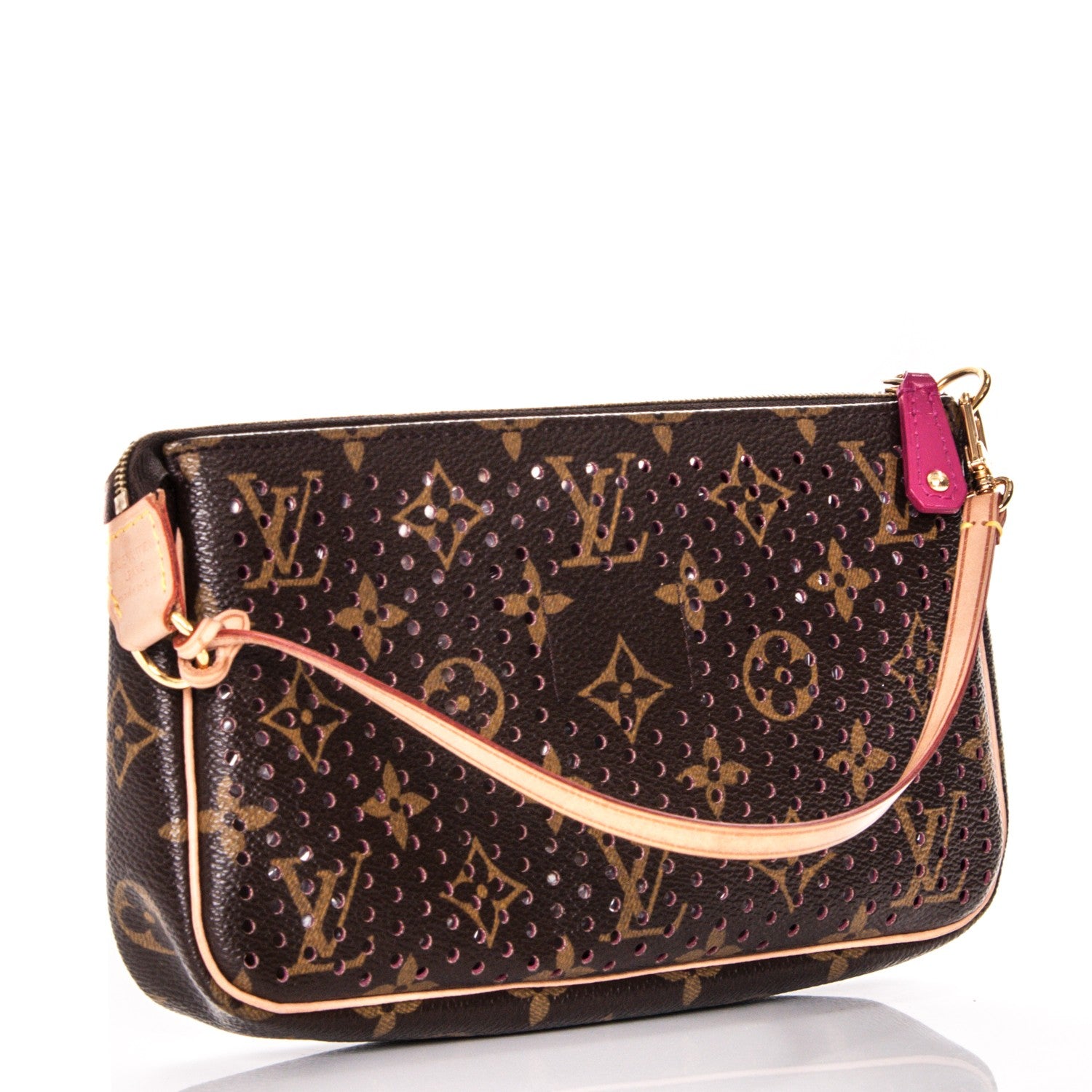 Louis Vuitton Monogram Perforated Pochette Accessories Bag Fuchsia 3 of 10