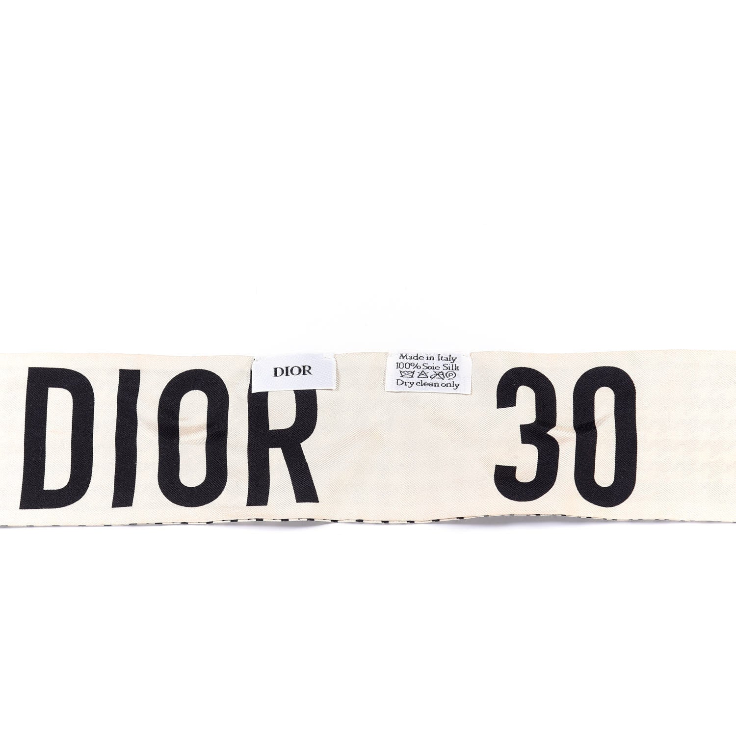Christian Dior Silk 30 Montaigne Mitzah Scarf Black White 3 of 3
