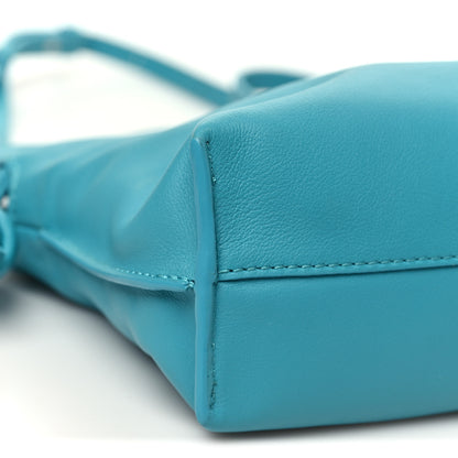 Loewe Calfskin Mini Flamenco Knot Clutch Deep Turquoise 9 of 11
