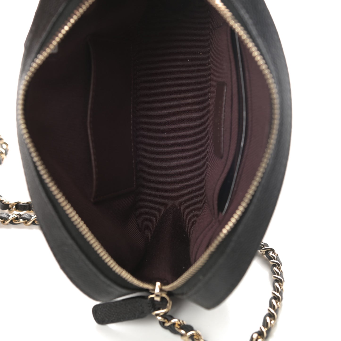 Caviar Quilted Vanity With Chain Black