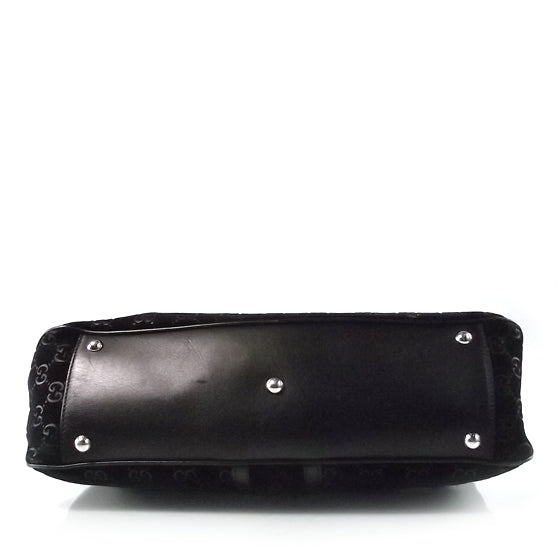 Guccissima Suede Tote Black