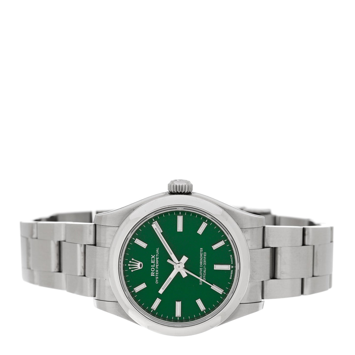 Stainless Steel 31mm Oyster Perpetual Watch Green 277200 Green