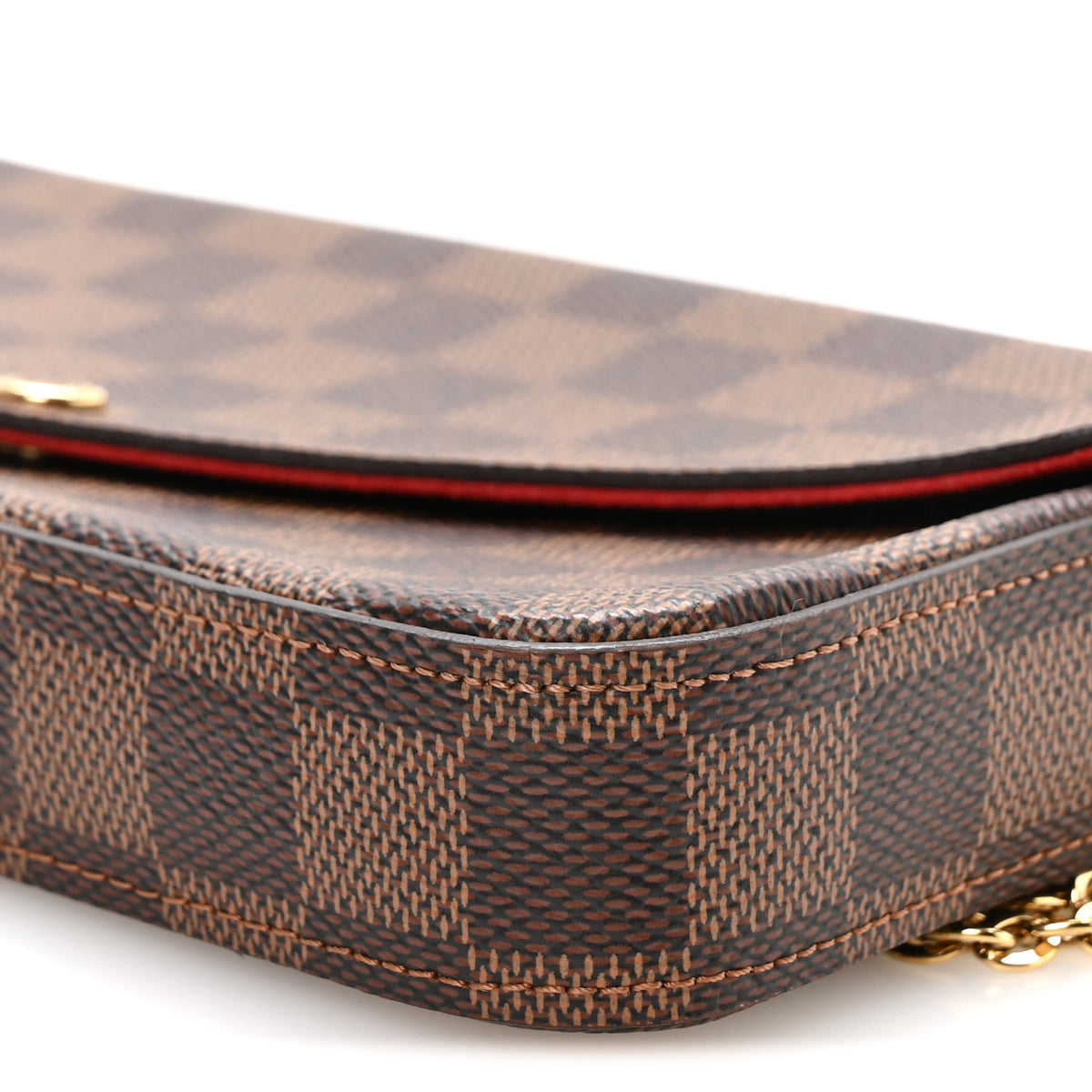 Louis Vuitton Damier Ebene Pochette Felicie Chain Wallet 10 of 10