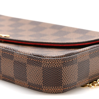 Louis Vuitton Damier Ebene Pochette Felicie Chain Wallet 10 of 10