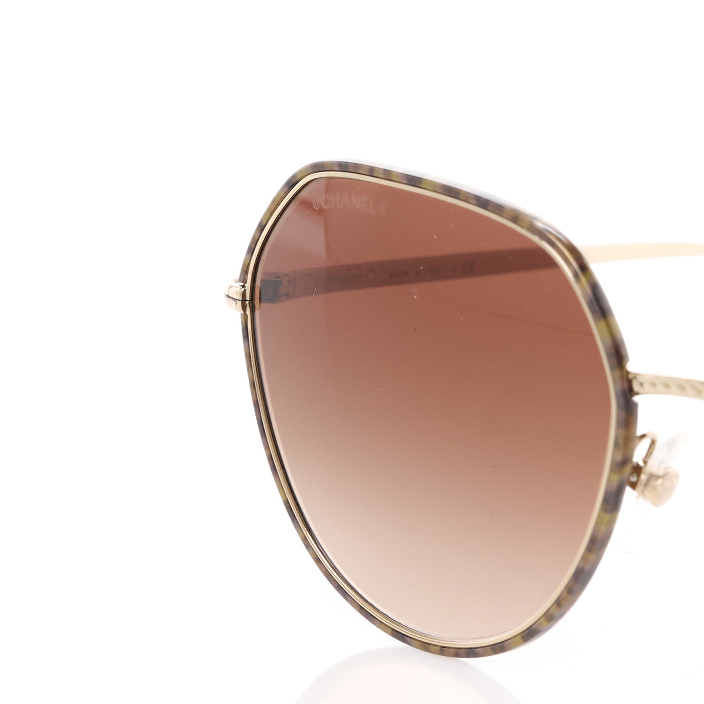 Round Sunglasses 4251-J Silver Brown