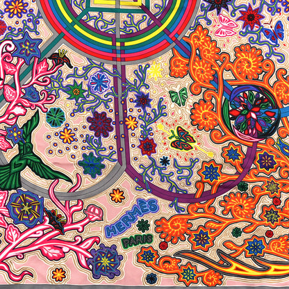Hermes Silk L'Arbre Du Vent Scarf 90 2 of 3