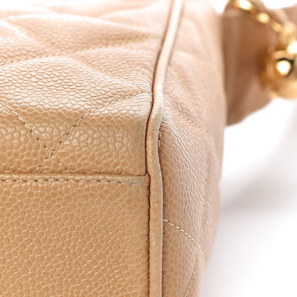 Chanel Caviar Quilted Flap Shoulder Bag Beige 12 of 13