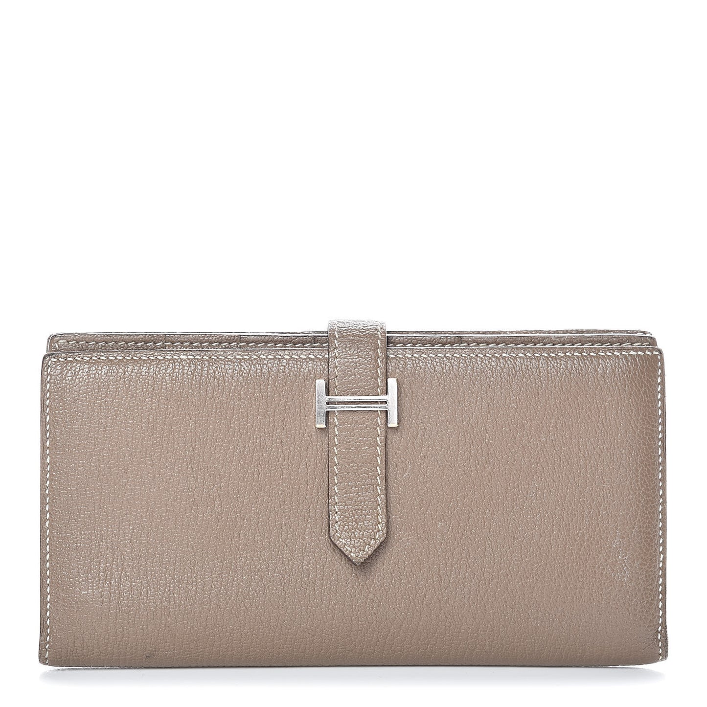 Chèvre Mysore Bearn Gusset Wallet Etoupe